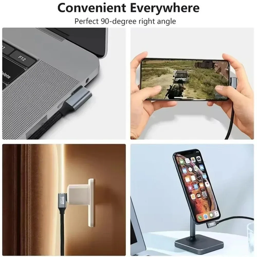 Câble de rallonge USB-C PD 100W (5A) - 10 Gbps - Vidéo 4K 60Hz - Mâle vers Femelle - Image 6