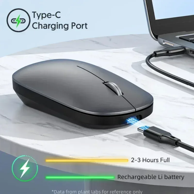 Souris sans fil Lenovo rechargeable USB-C - Design ergonomique et silencieux - Image 5