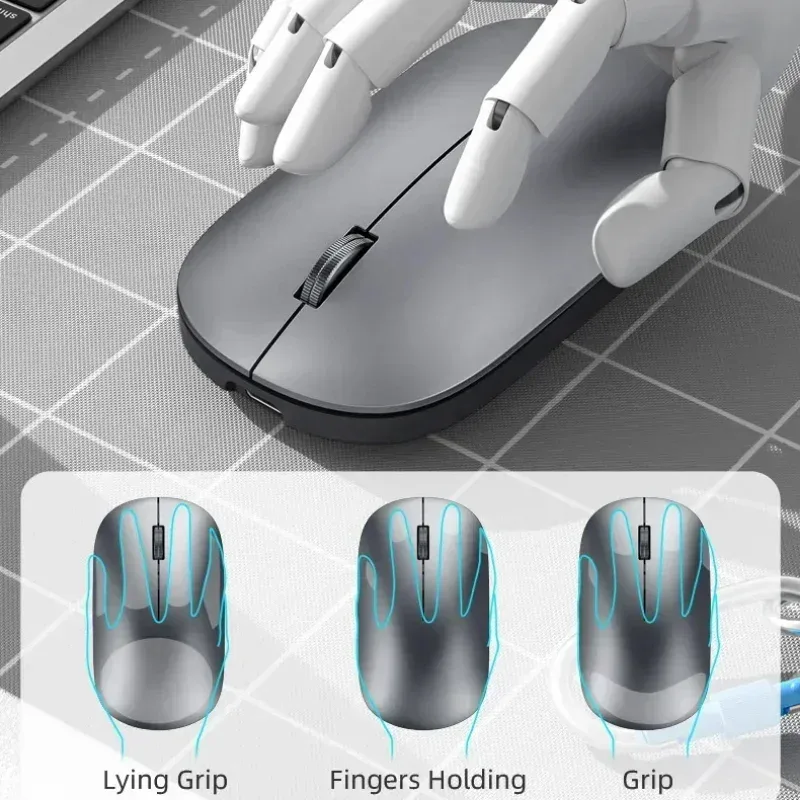 Souris sans fil Lenovo rechargeable USB-C - Design ergonomique et silencieux - Image 3