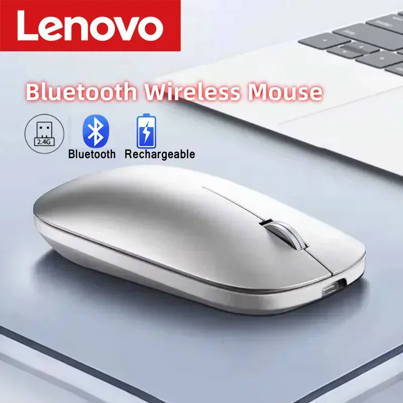 Souris sans fil Lenovo rechargeable USB-C - Design ergonomique et silencieux - Image 1