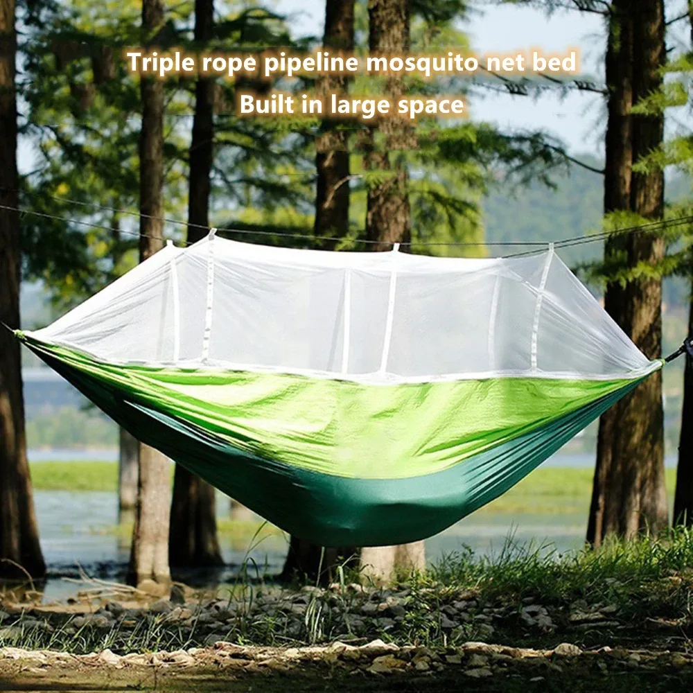 Hamac de camping double avec moustiquaire intégrée - Image 3