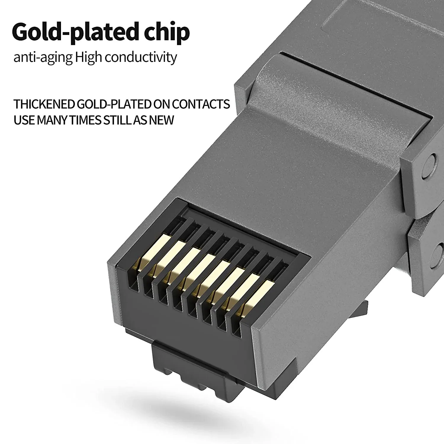 ZoeRax Lot de 2 Connecteurs RJ45 Blindés Cat8/Cat7/Cat6a sans Outil - Image 4