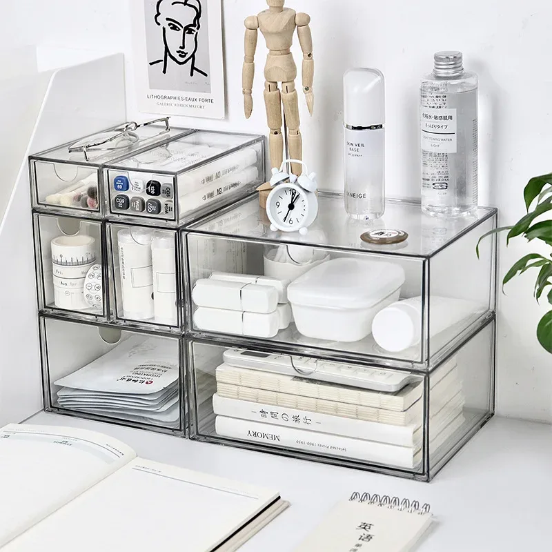 Boîte de rangement MELStorage en plastique transparent, anti-poussière et grande capacité - Image 1