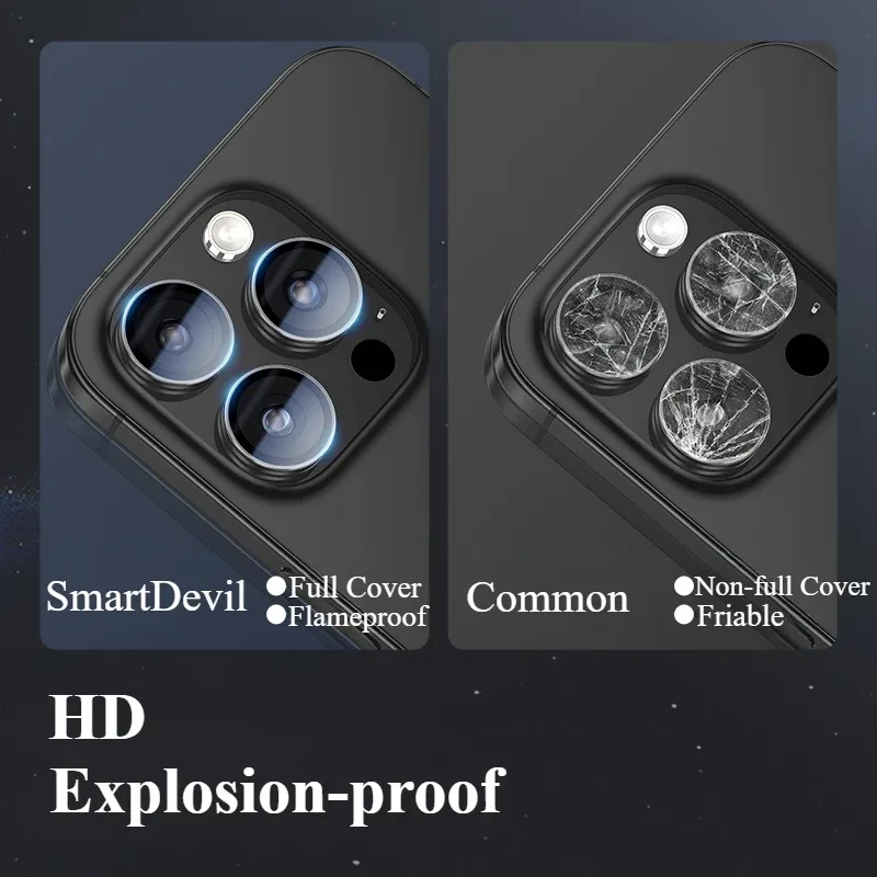SmartDevil Protection d'objectif en verre trempé pour iPhone 17 Pro Max, 17 Pro, 17 Air, 16 Pro Max et 16 - Image 2