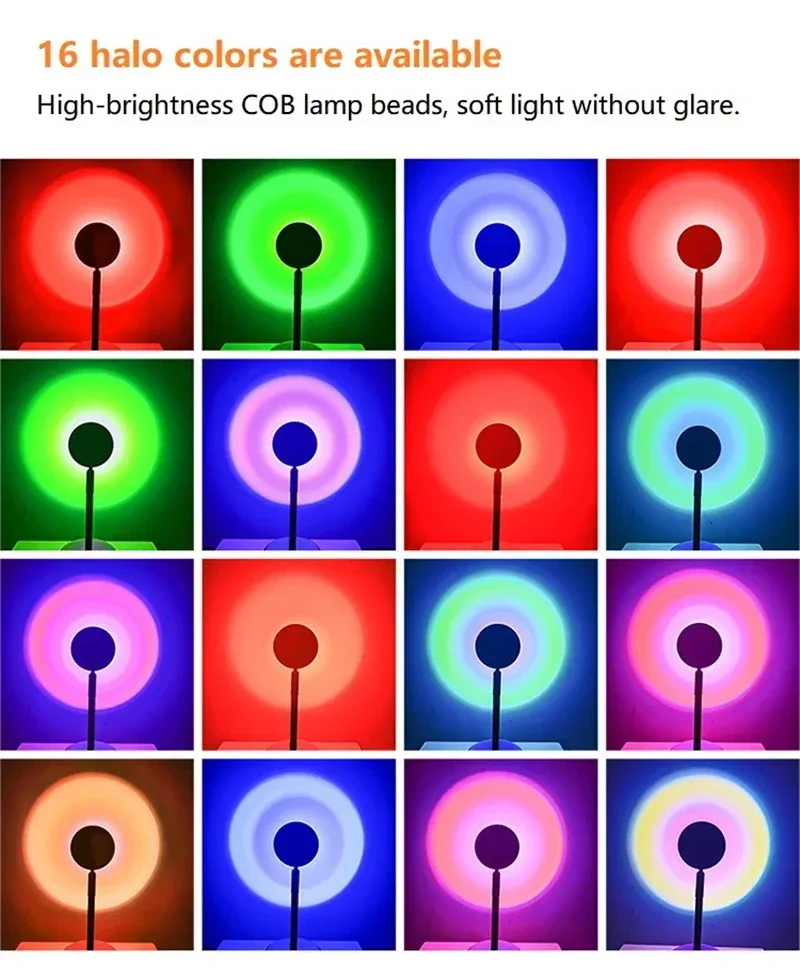 Lampe Projecteur Coucher de Soleil Connectée Tuya - USB 5V - Image 5