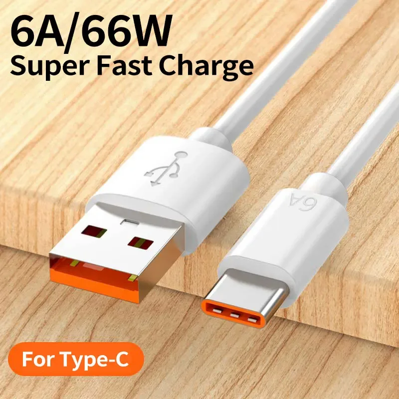 Câble USB vers Type C 6A - Charge Rapide 3.0 et Transfert de Données (0,25 m / 1 m / 1,5 m / 2 m) - Image 2