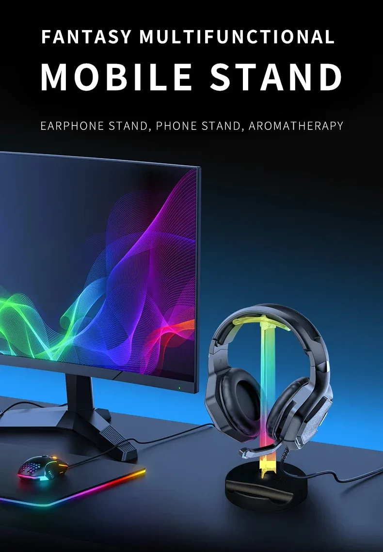 Support de casque RGB Vue Principale