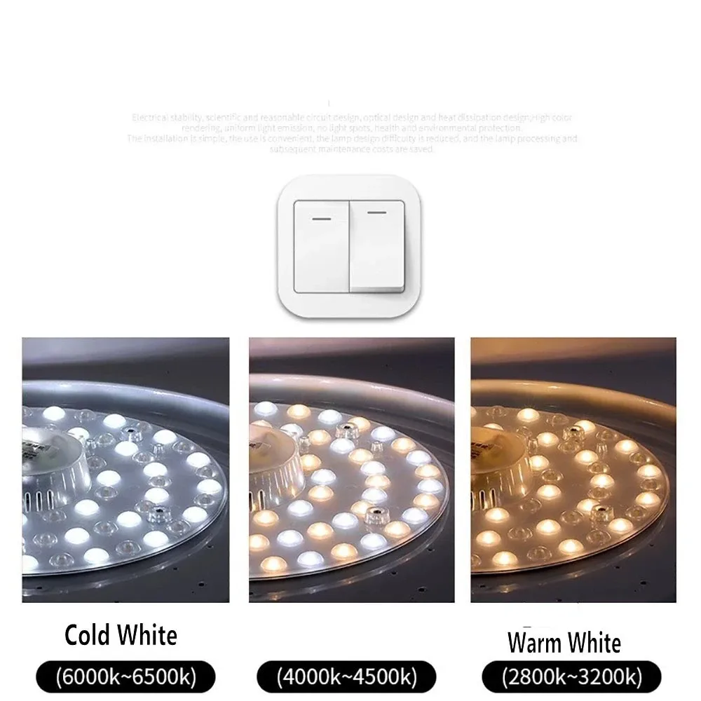 Panneau LED Circulaire SMD pour Plafonnier, 12W-100W, 220V-240V 6