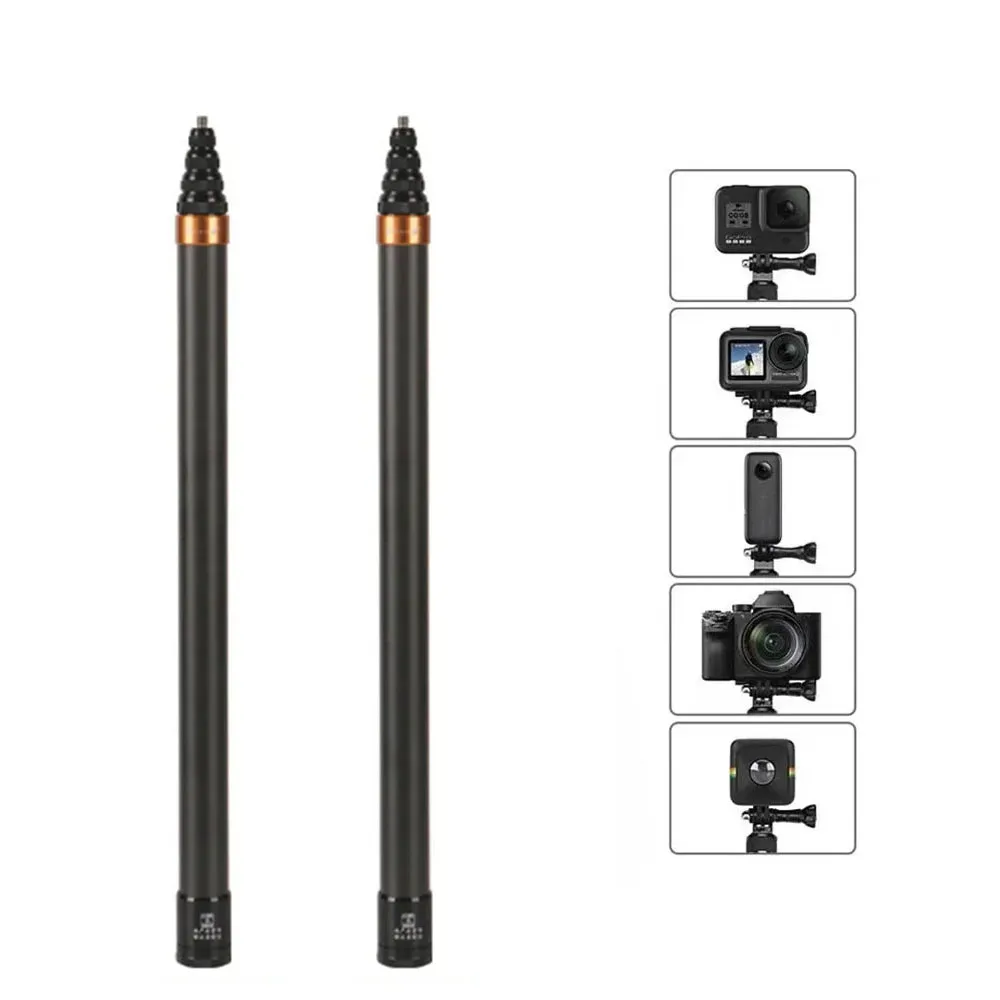 Perche télescopique de 3m en fibre de carbone pour caméras d'action et microphones - Image 1