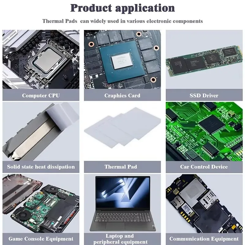 Pad thermique en silicone UPSIREN 100x100mm pour CPU et GPU - Image 4