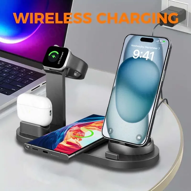 Station de charge rapide sans fil pour iPhone, Samsung, Apple Watch et AirPods - Image 2