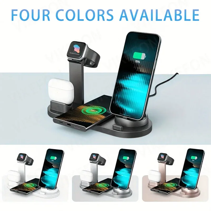 Station de charge rapide sans fil pour iPhone, Samsung, Apple Watch et AirPods - Image 6