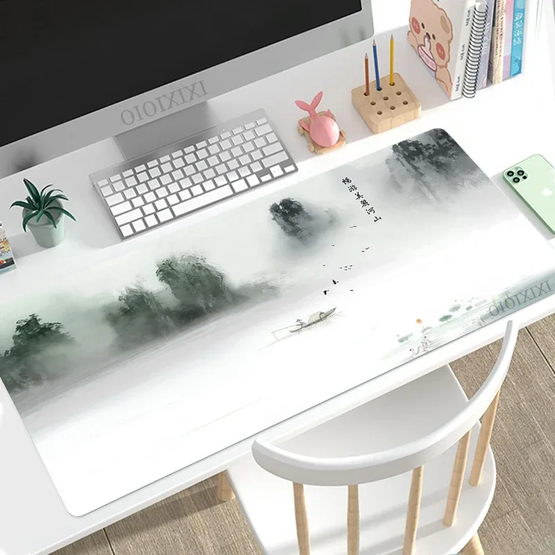 Tapis de souris XXL - Design peinture à l'encre chinoise - Image 1