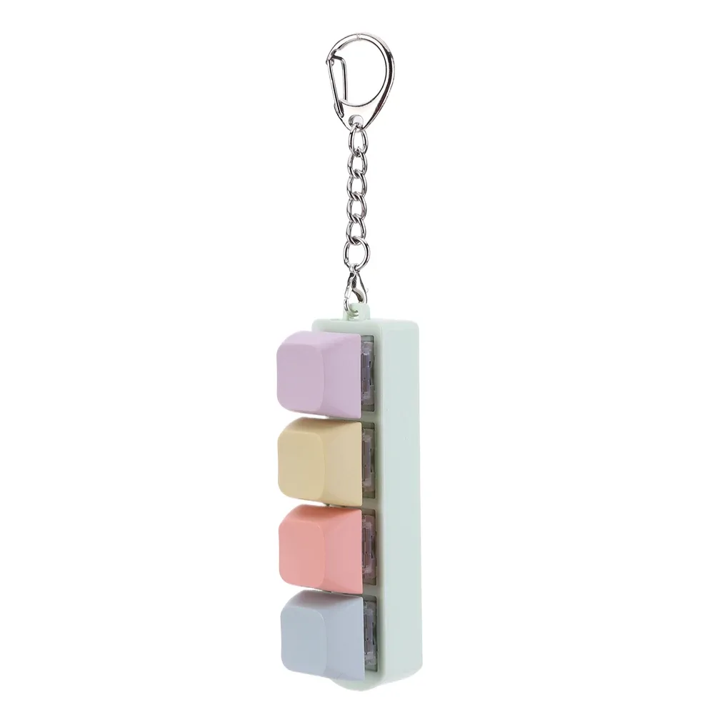 Porte-clés Fidget Clavier Mécanique à 4 Touches - Jouet Anti-stress 13