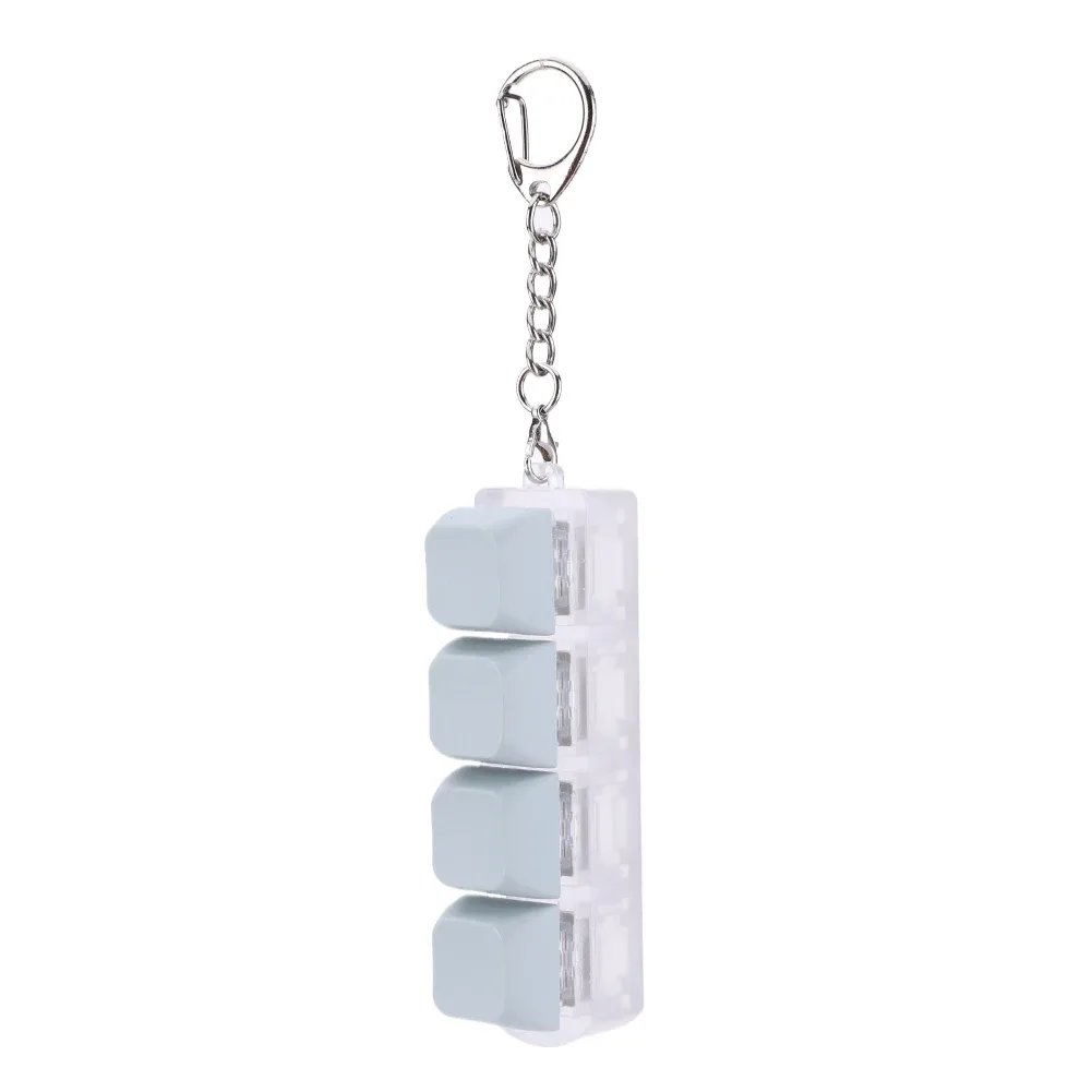 Porte-clés Fidget Clavier Mécanique à 4 Touches - Jouet Anti-stress 8