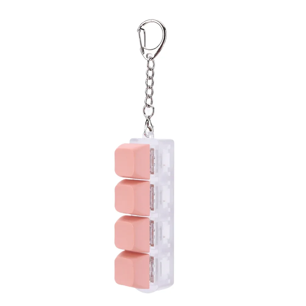 Porte-clés Fidget Clavier Mécanique à 4 Touches - Jouet Anti-stress 32