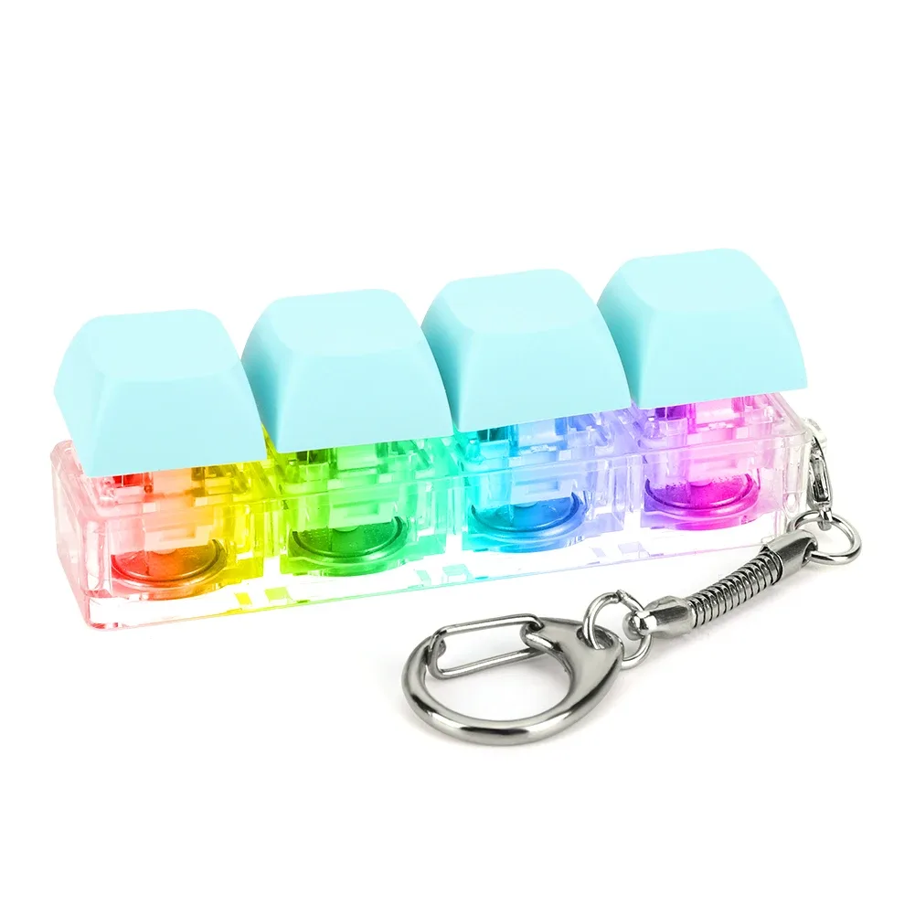 Porte-clés Fidget Clavier Mécanique à 4 Touches - Jouet Anti-stress 28