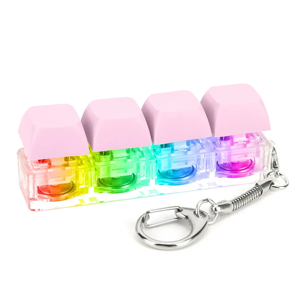 Porte-clés Fidget Clavier Mécanique à 4 Touches - Jouet Anti-stress 26