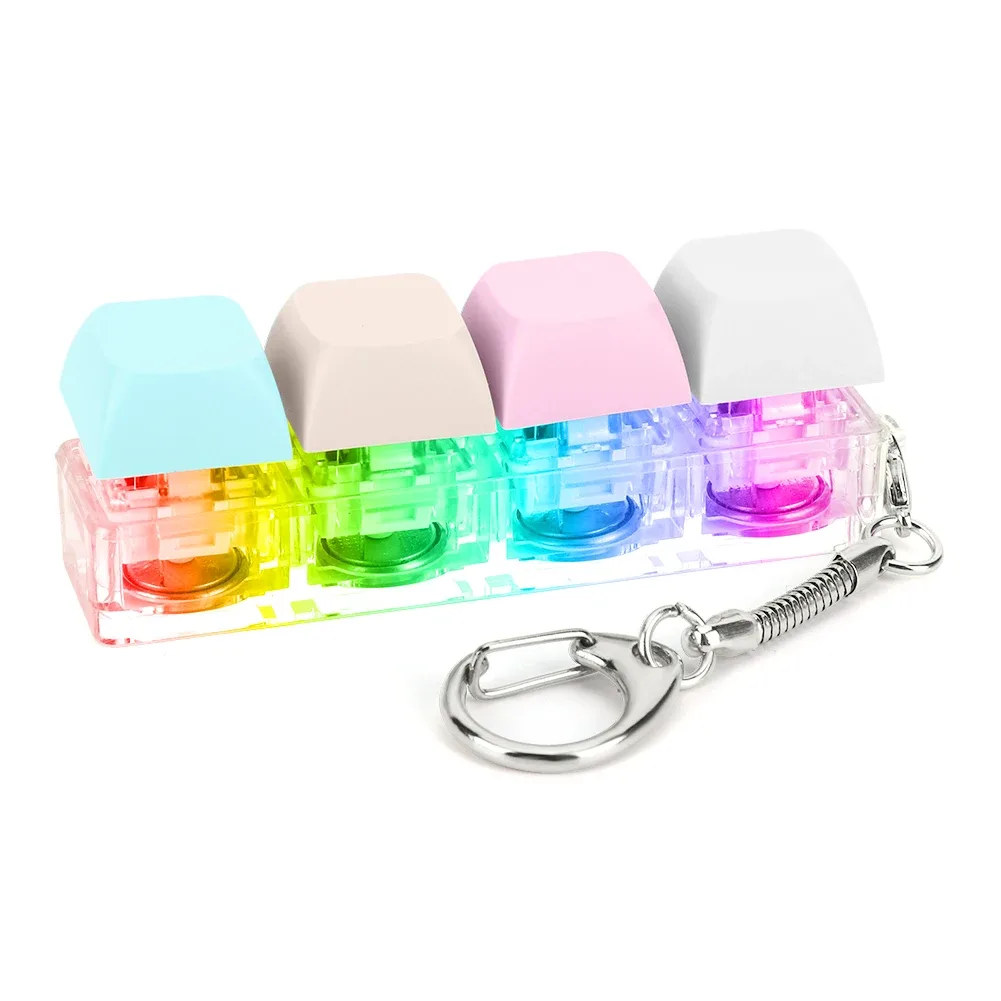 Porte-clés Fidget Clavier Mécanique à 4 Touches - Jouet Anti-stress 22