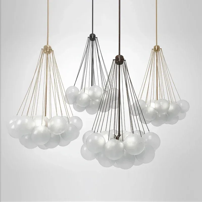 Lustre à boules de verre de style nordique - Image 5