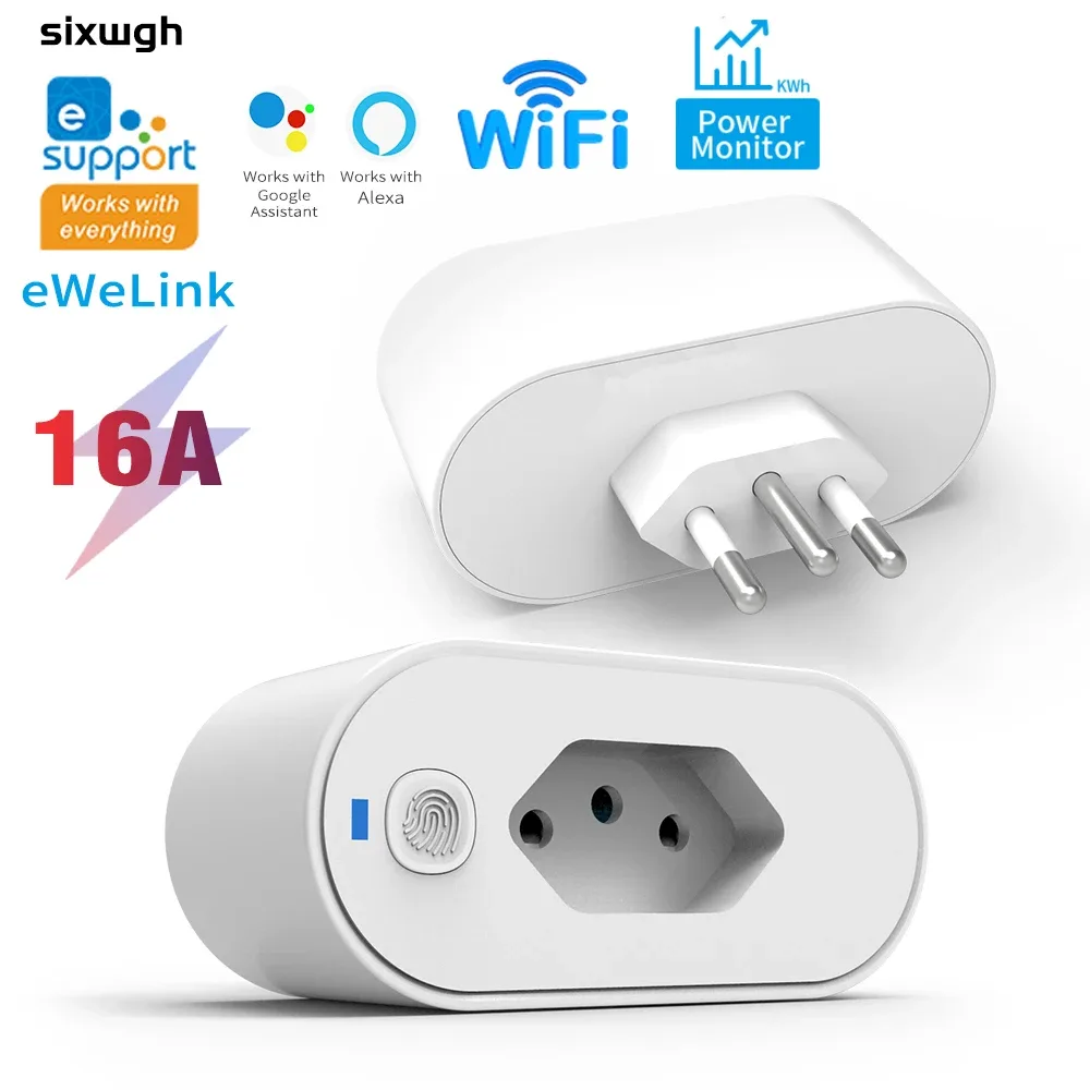 Prise Connectée Wi-Fi eWeLink - Norme Brésilienne - Image 1