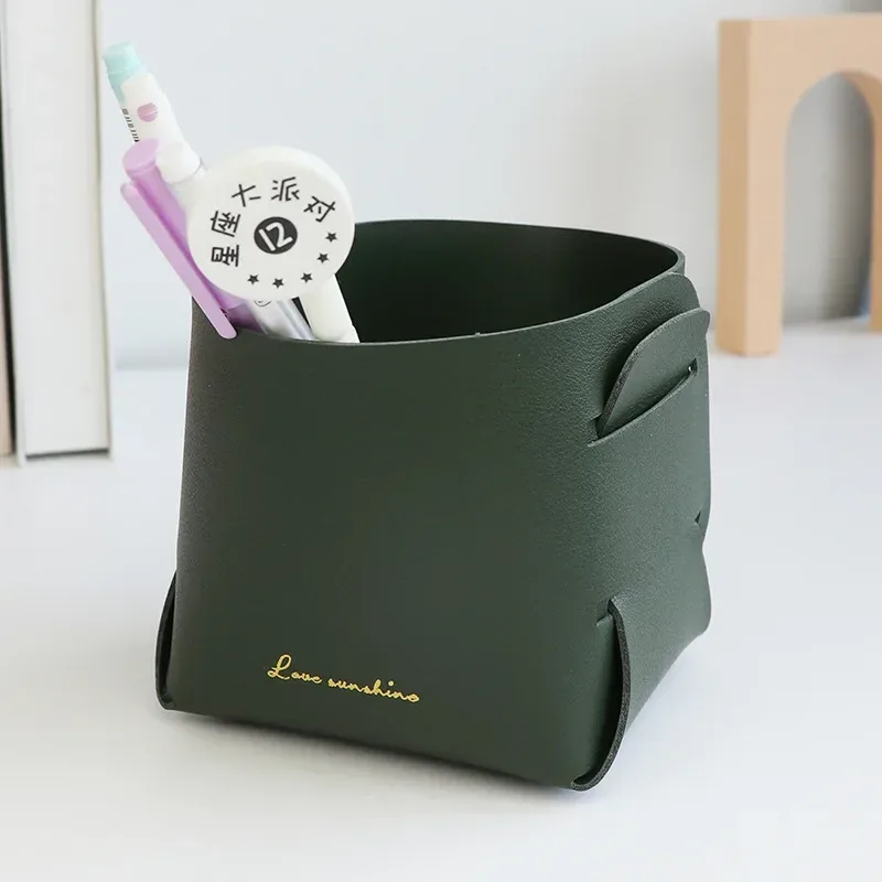 Vide-poche pliable en cuir PU au style nordique - Image 4