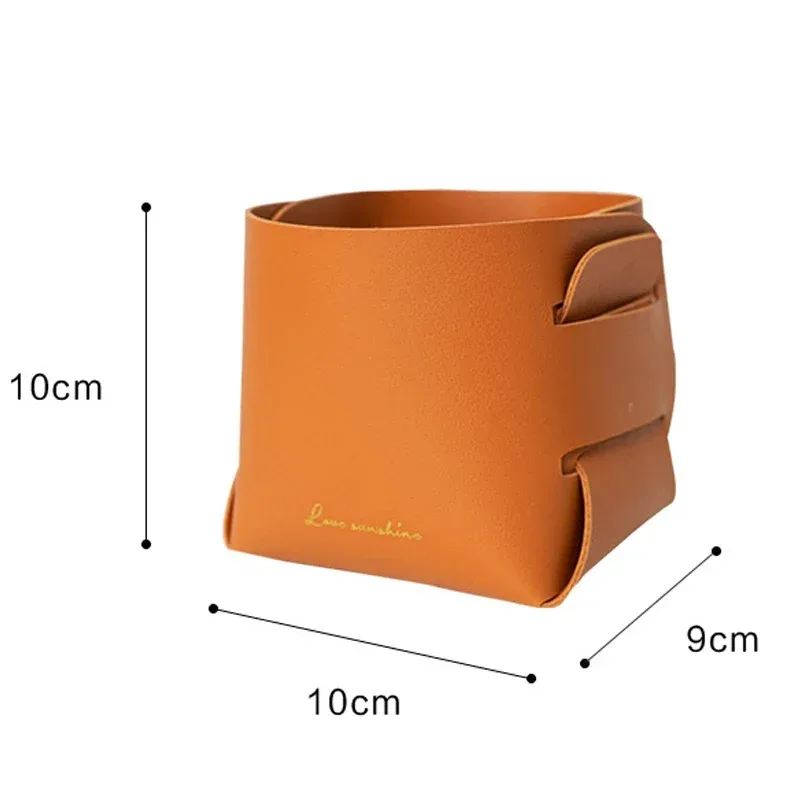 Vide-poche pliable en cuir PU au style nordique - Image 6