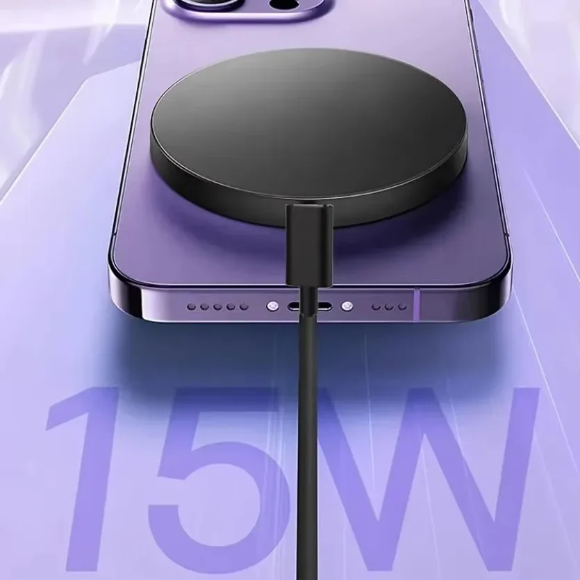 Chargeur sans fil magnétique 15W compatible MagSafe pour iPhone et AirPods - Image 3