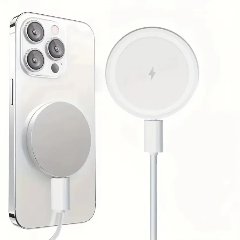Chargeur sans fil magnétique 15W compatible MagSafe pour iPhone et AirPods - Image 1