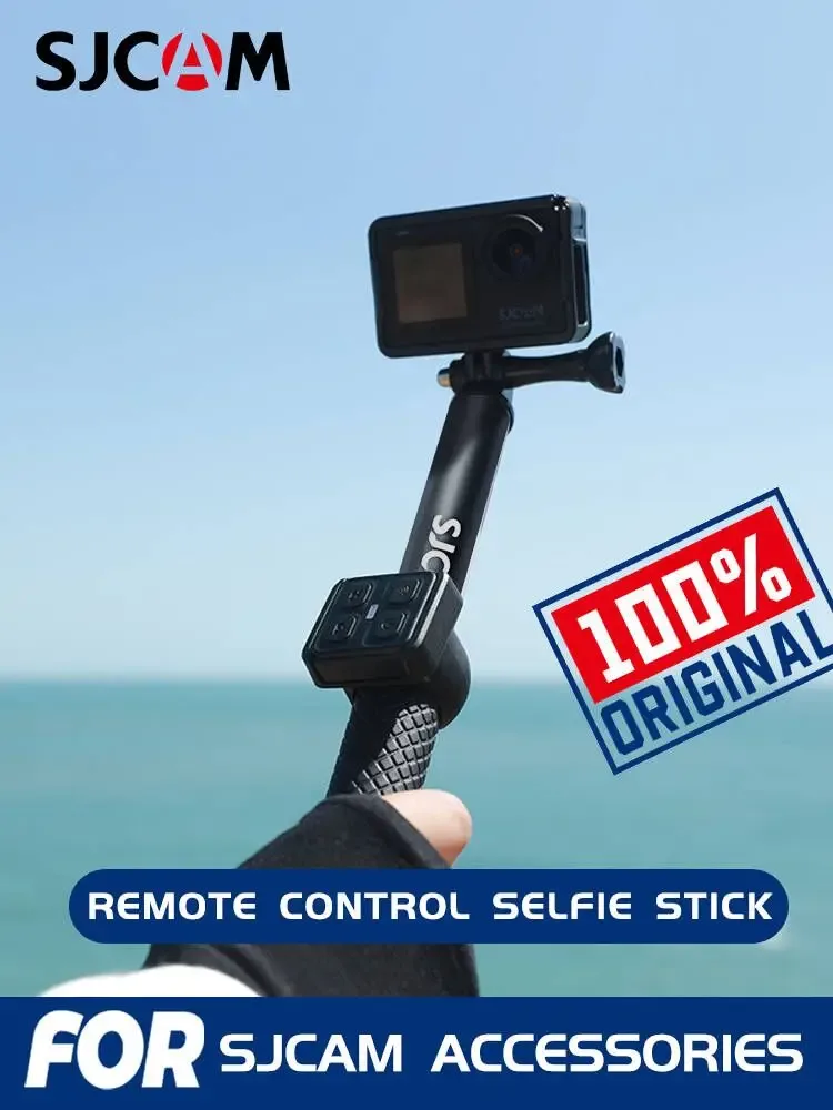 Perche à selfie et monopode en aluminium SJCAM avec télécommande pour caméras d'action C300, SJ6, SJ7 Star, SJ8 PRO, SJ8 PLUS, SJ10 Pro, SJ10X et C200 - Image 1