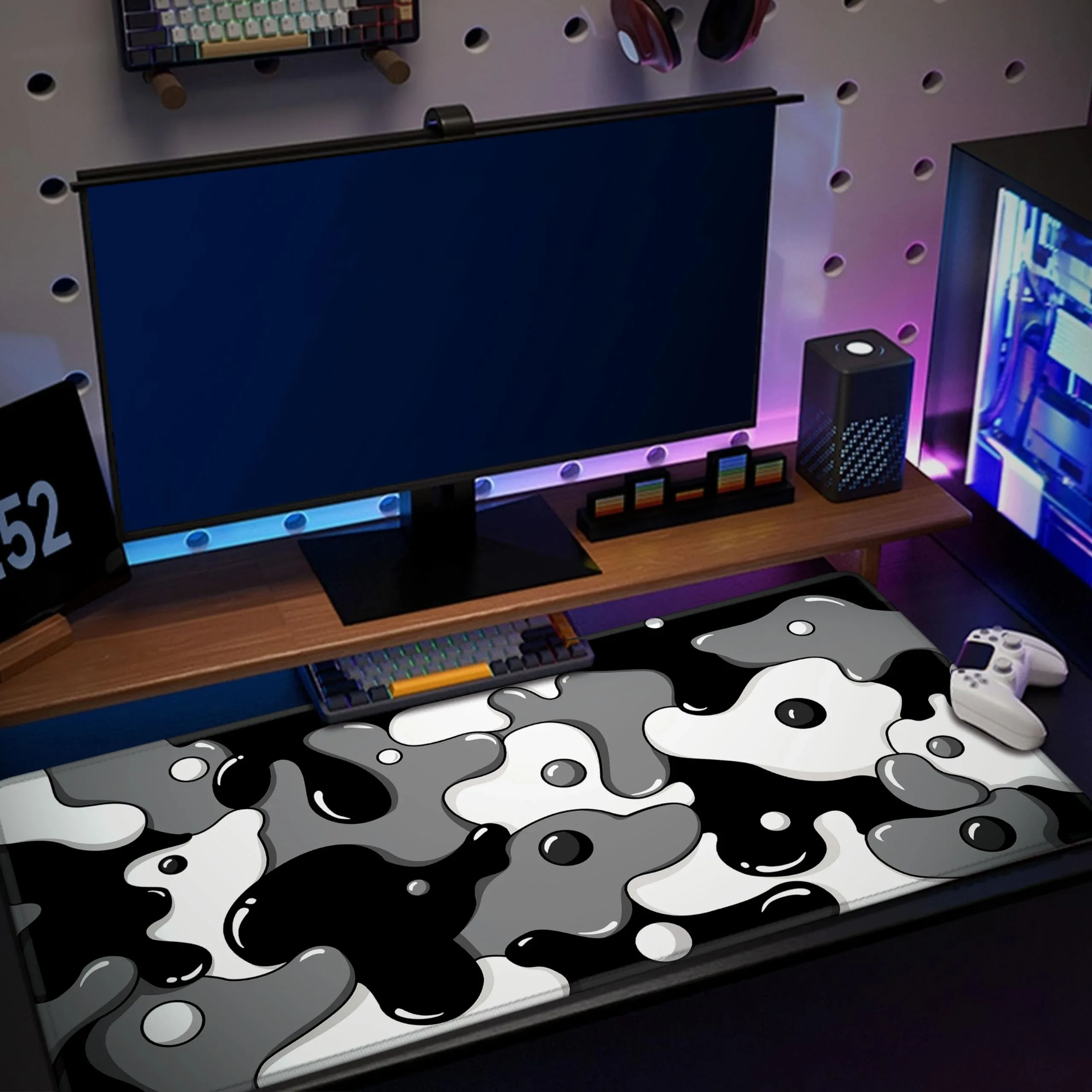 Tapis de souris étendu vue d'ensemble