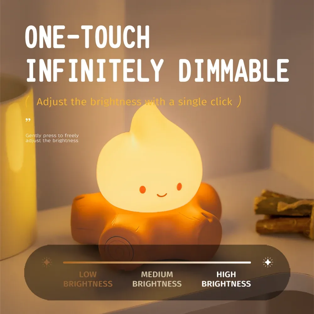 Veilleuse feu de camp en silicone souple avec minuterie réglable - Image 3
