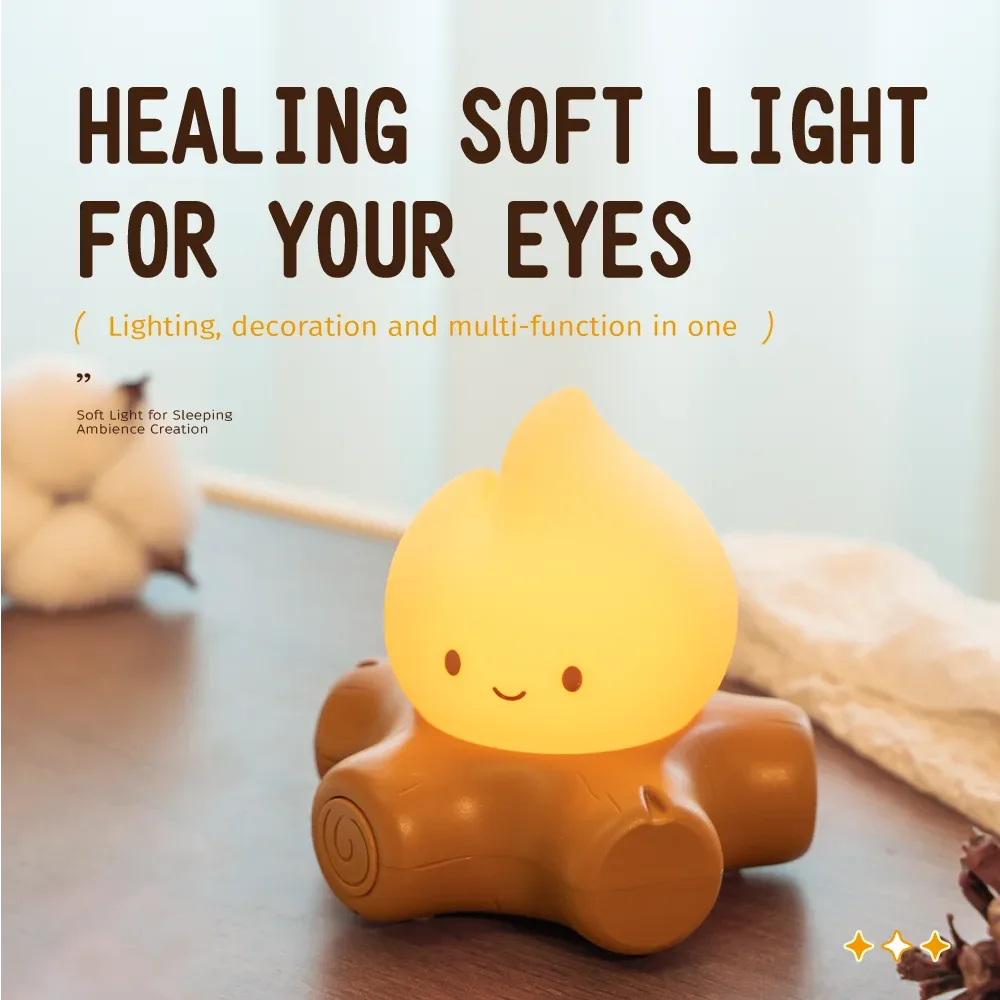Veilleuse feu de camp en silicone souple avec minuterie réglable - Image 6