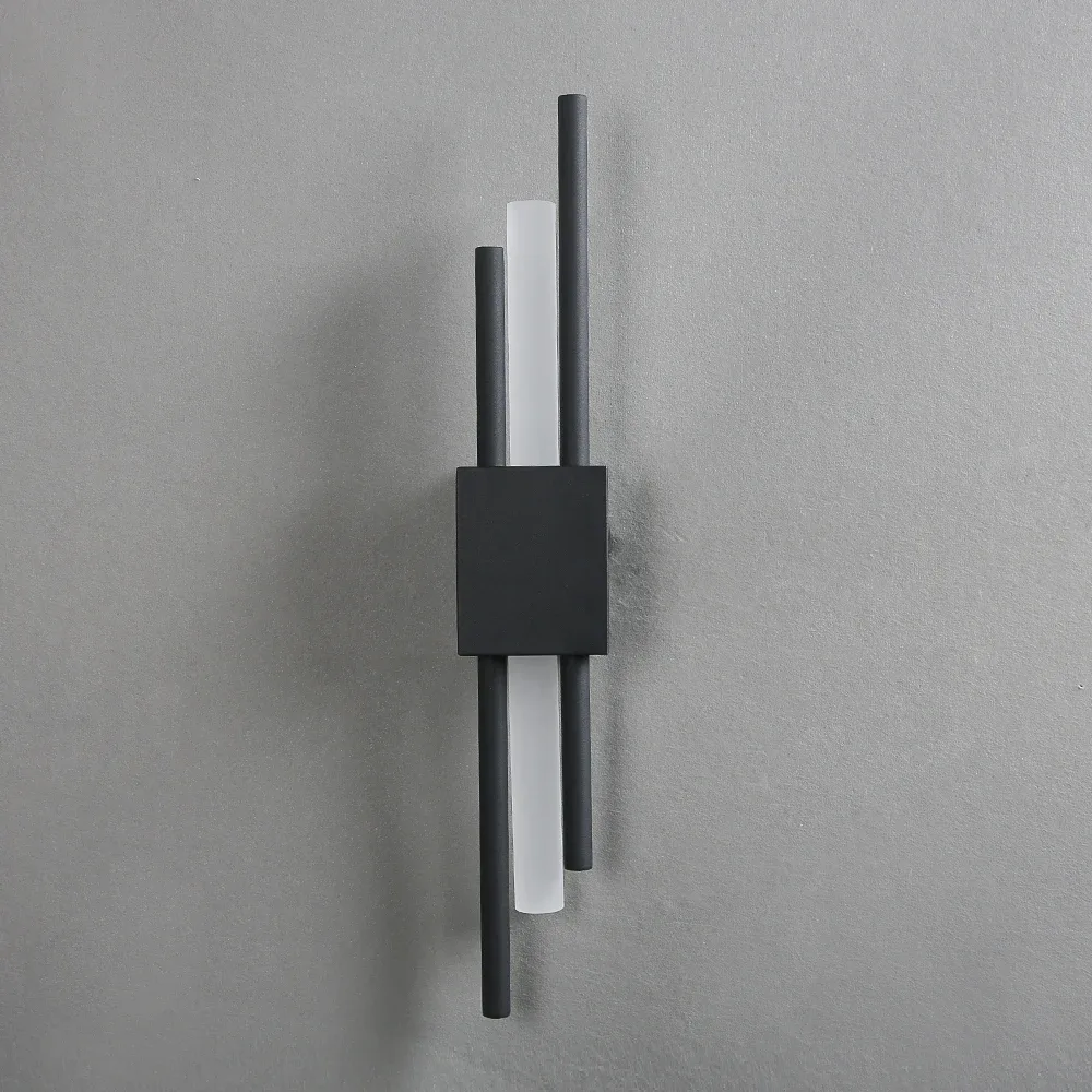 Applique murale LED moderne en métal et acrylique - Noir et Bronze Laiton - Image 5