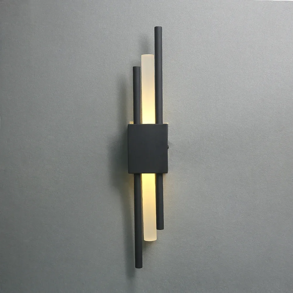 Applique murale LED moderne en métal et acrylique - Noir et Bronze Laiton - Image 3