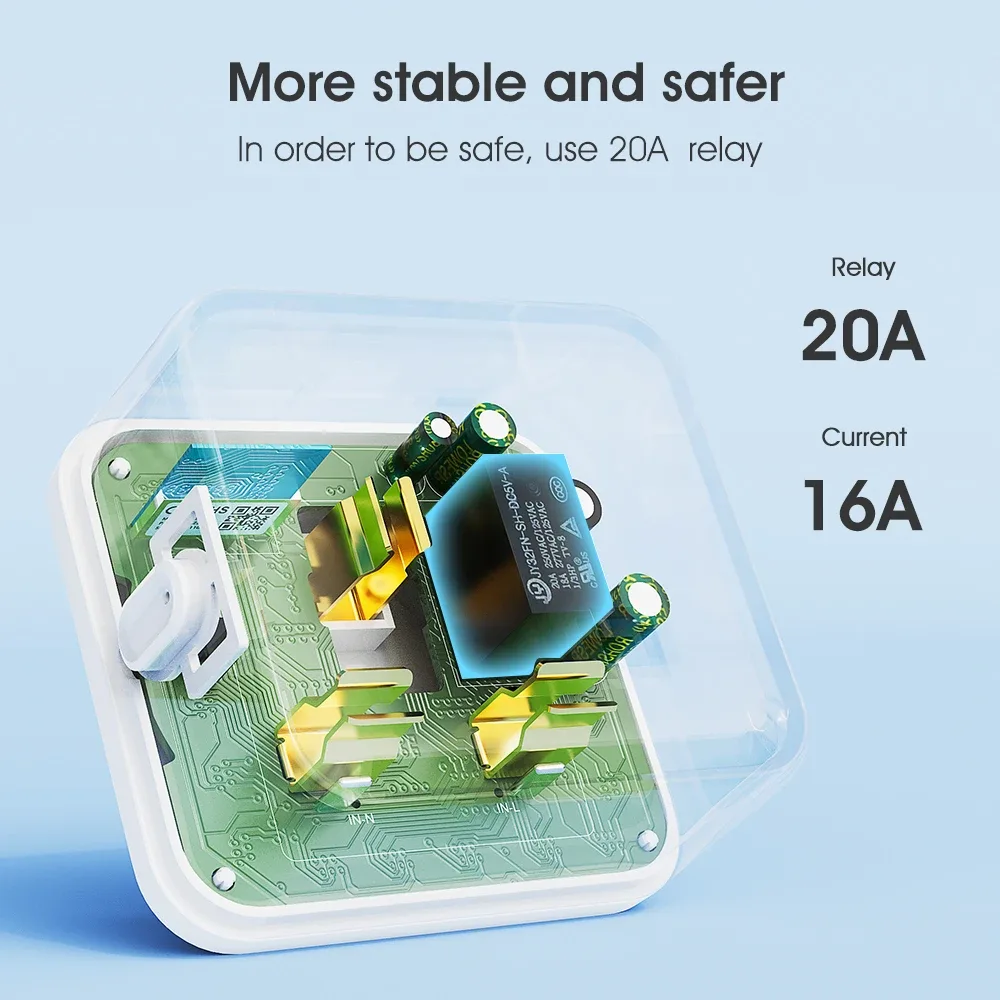 Prise intelligente universelle Tuya 16A avec WiFi, RF433 et port USB-C - Image 4