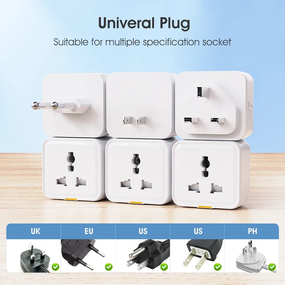 Prise intelligente universelle Tuya 16A avec WiFi, RF433 et port USB-C - Image 3
