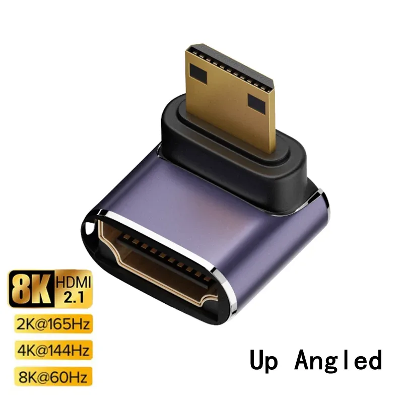 Adaptateur d'extension Mini HDMI vers HDMI 8K - Mâle vers Femelle - Angle à 90° 12