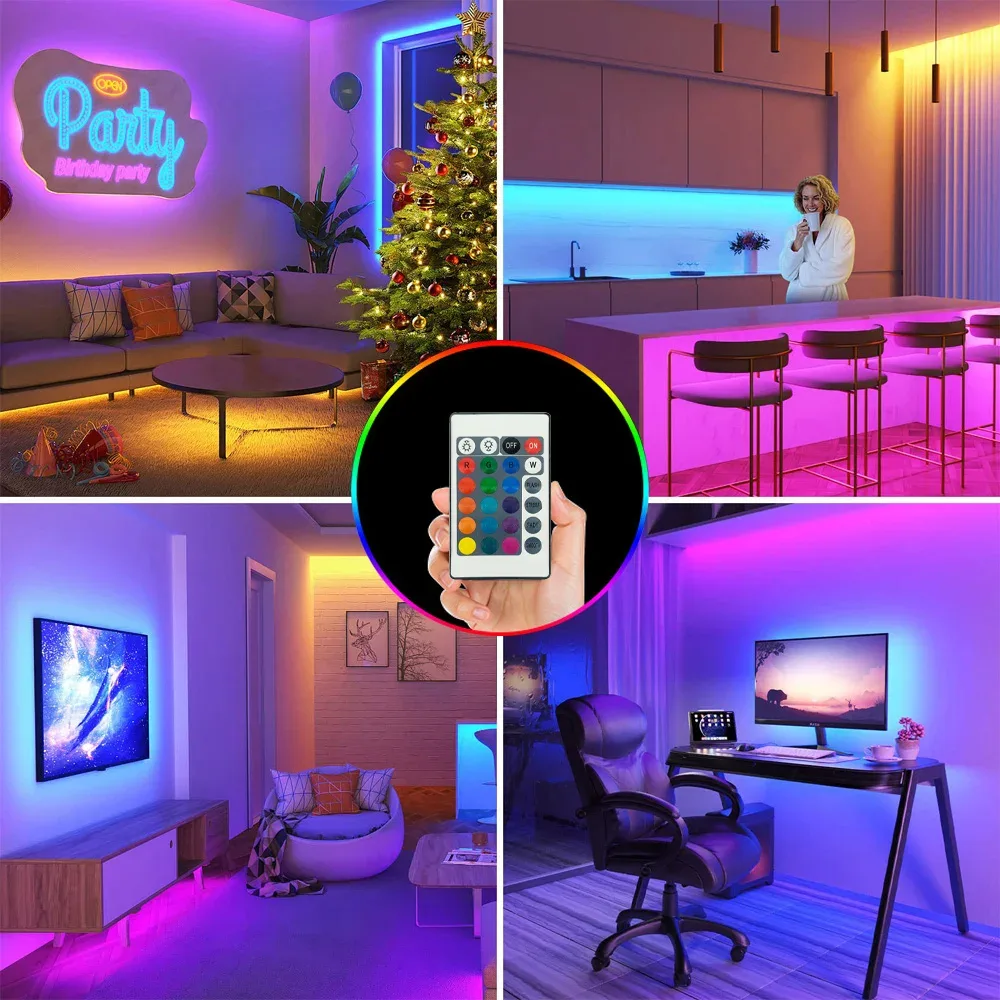 Ruban LED Flexible Multicolore à Piles avec Télécommande - Image 6