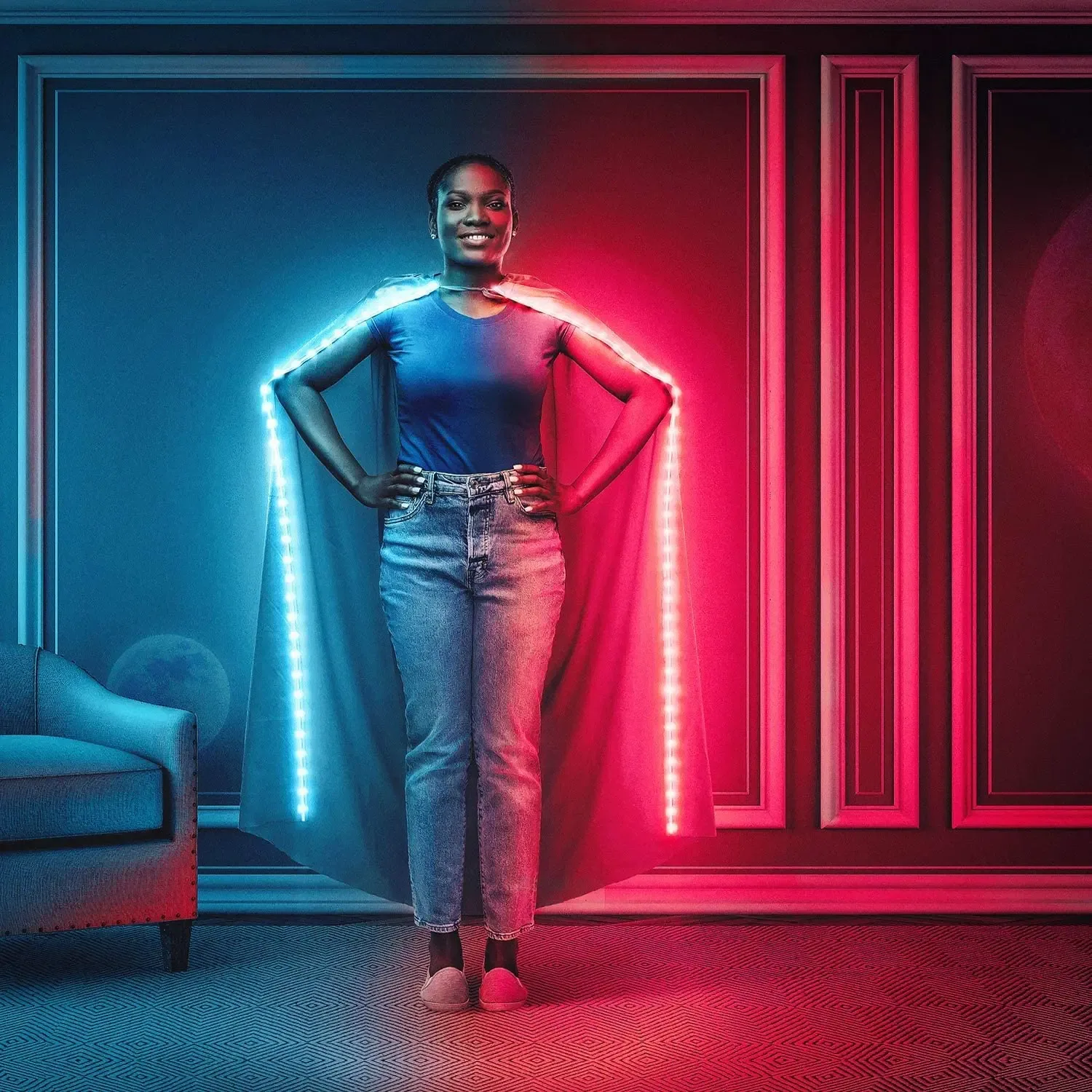 Ruban LED Flexible Multicolore à Piles avec Télécommande - Image 4