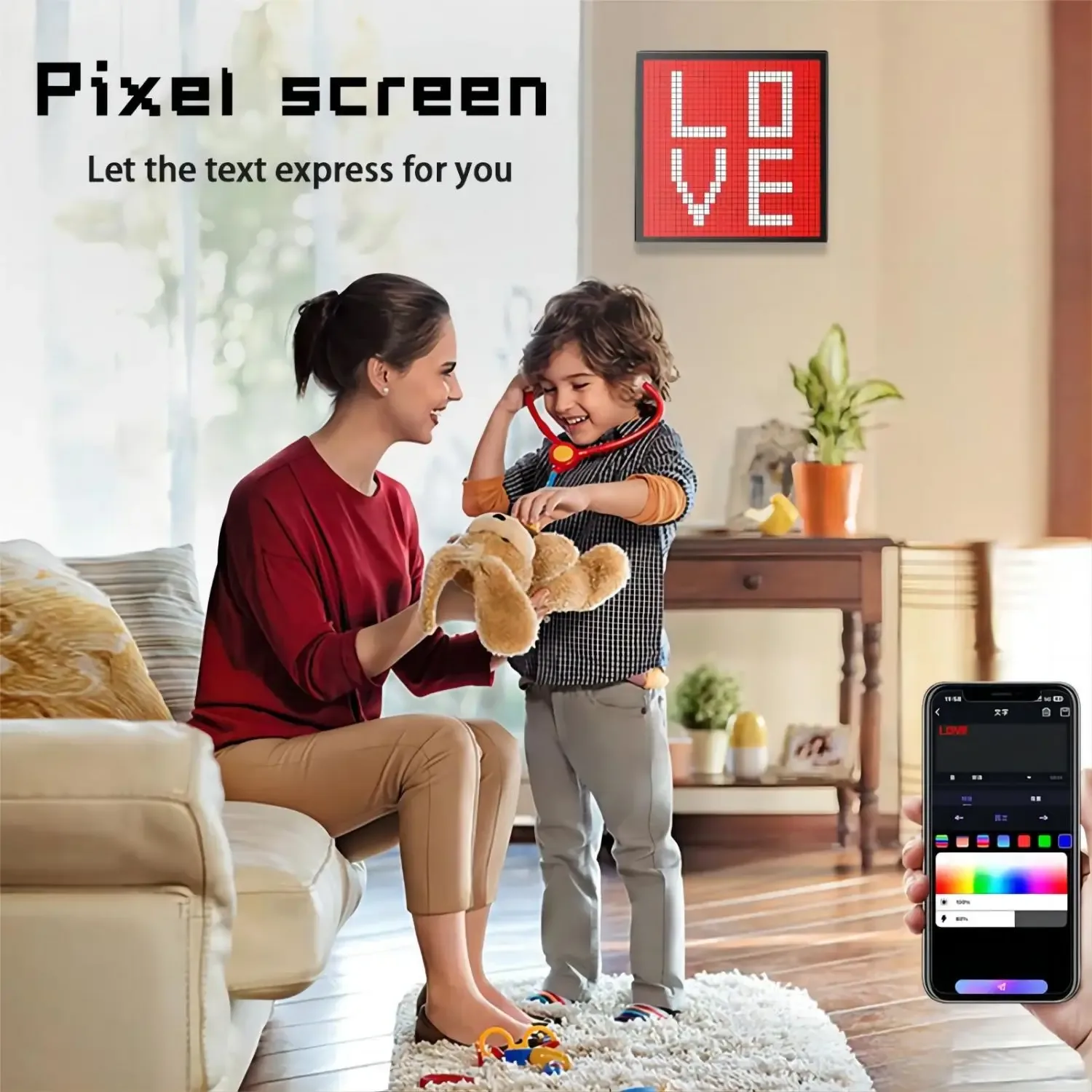 Écran Matriciel LED Pixel Art Intelligent - RGB, Bluetooth avec Contrôle par Application - Image 3
