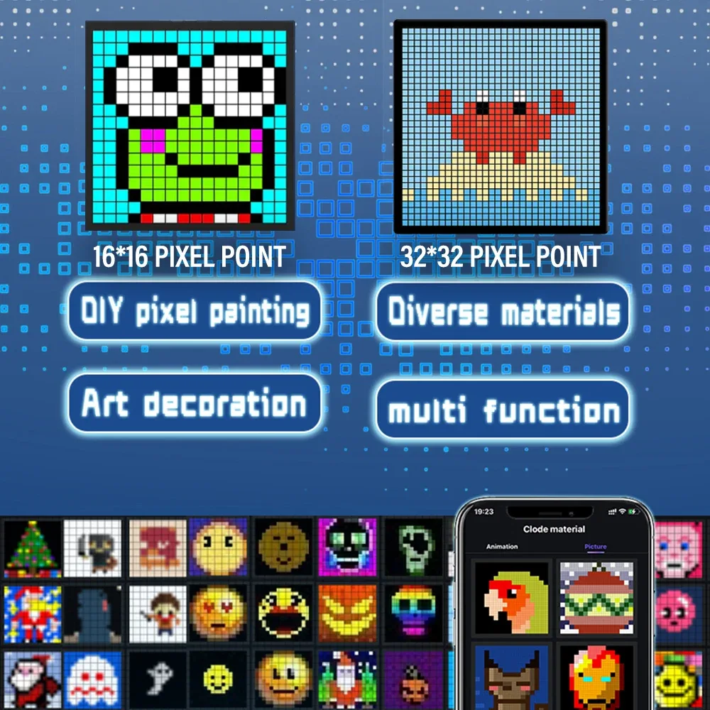Écran Matriciel LED Pixel Art Intelligent - RGB, Bluetooth avec Contrôle par Application - Image 6