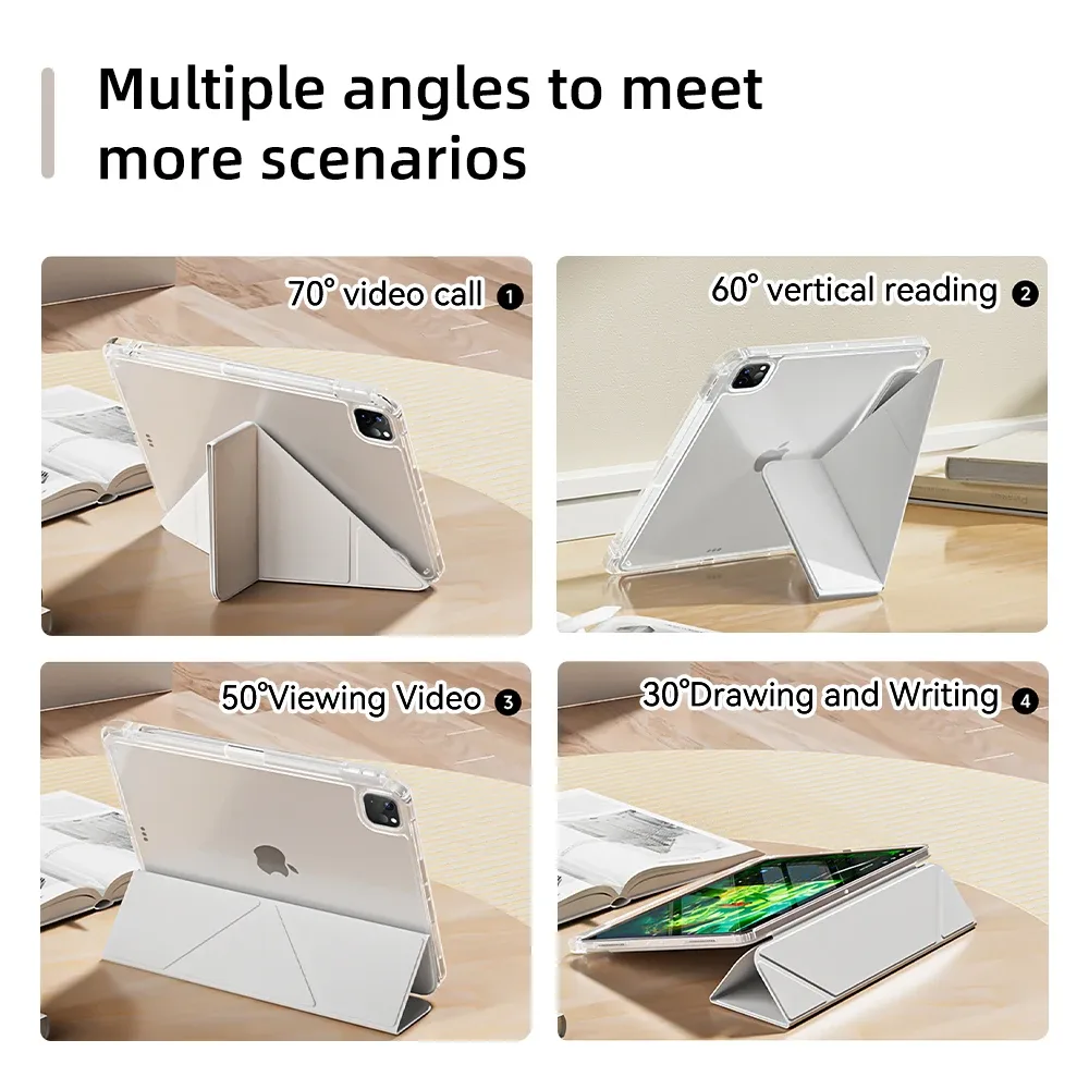 Étui Magnétique Pliable pour iPad Pro, iPad Air et iPad (9,7 à 13 pouces) - Image 3
