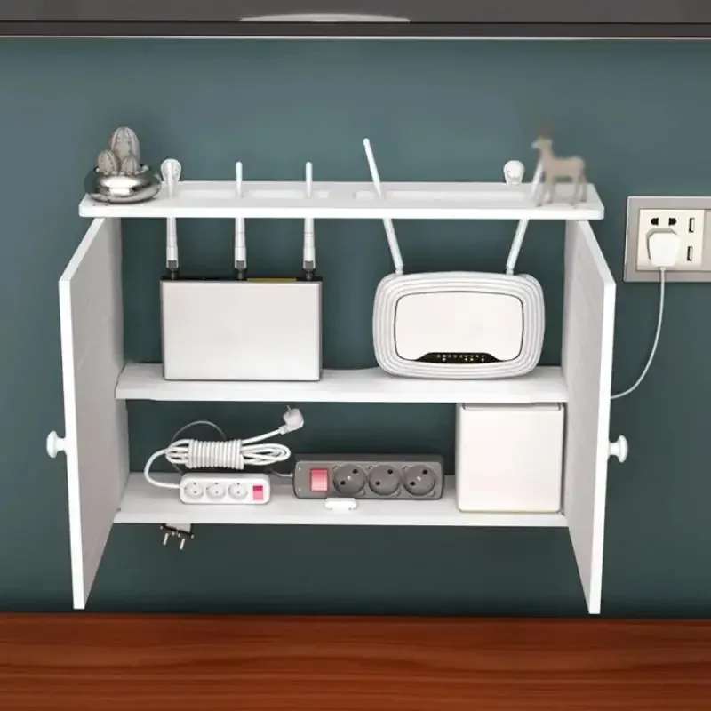 Étagère murale pour routeur Wi-Fi et organisateur de câbles sans perçage - Image 2