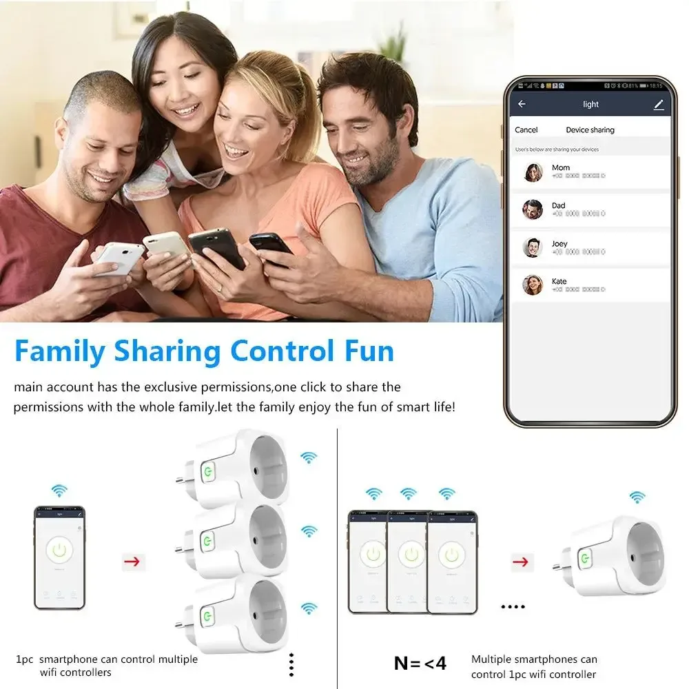 Prise connectée WiFi 16A/20A avec suivi de consommation - Image 3