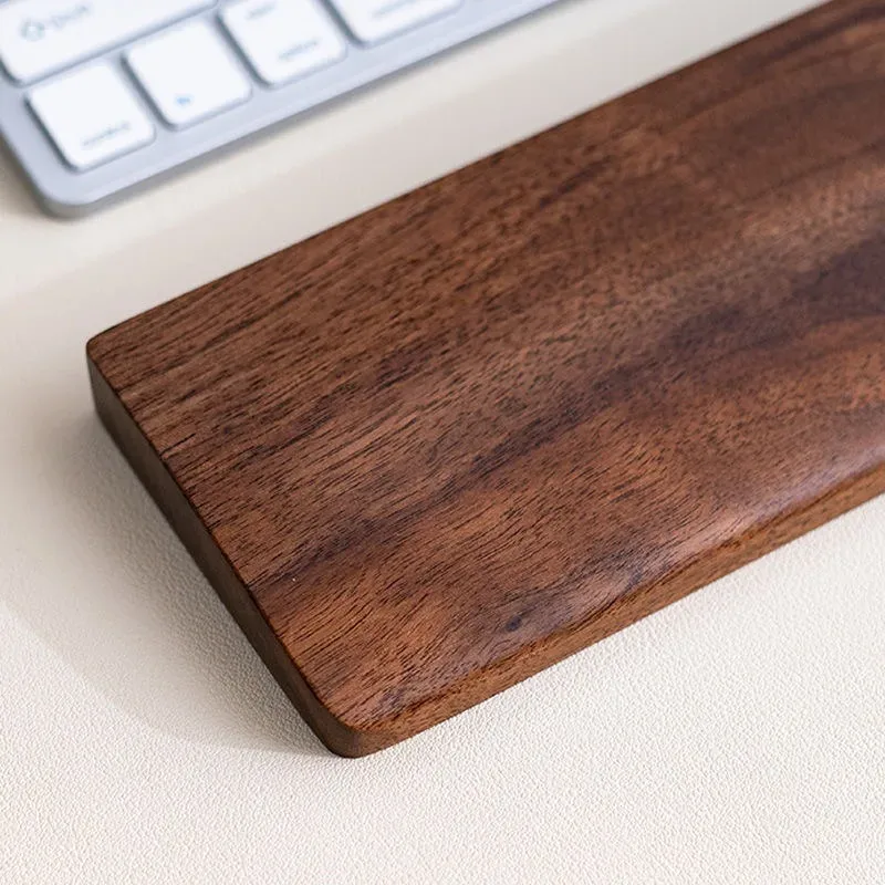 Repose-poignet en bois de noyer massif pour clavier mécanique - Image 2