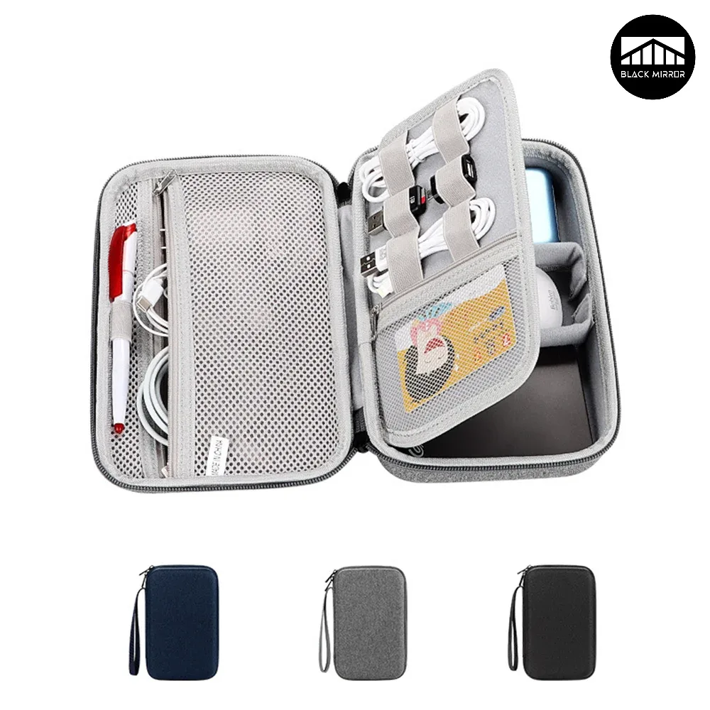 Sacoche de rangement grande capacité pour accessoires électroniques, tablette et câbles - Image 1