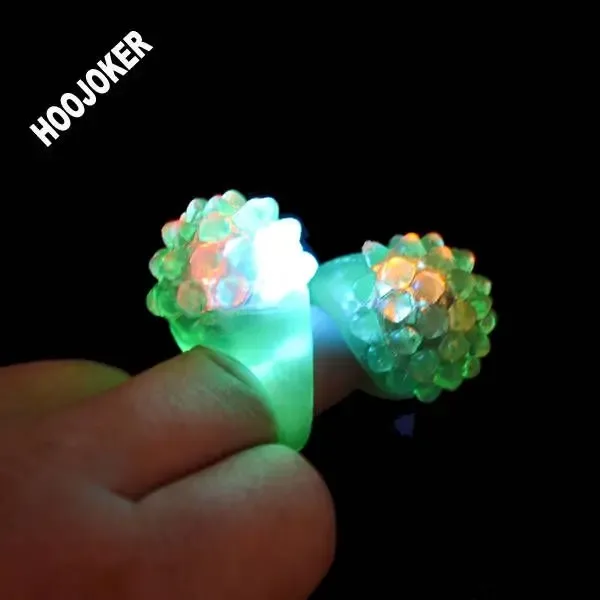 Lot de 6 bagues LED clignotantes en caoutchouc souple 5