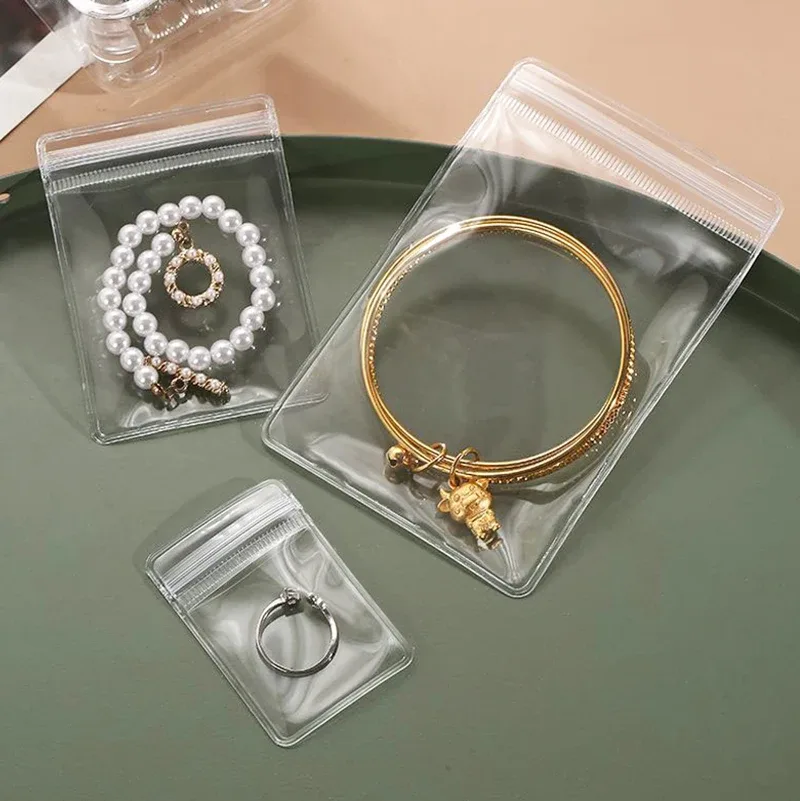Pochettes de rangement anti-oxydation pour bijoux en PVC transparent - Refermables - Image 5