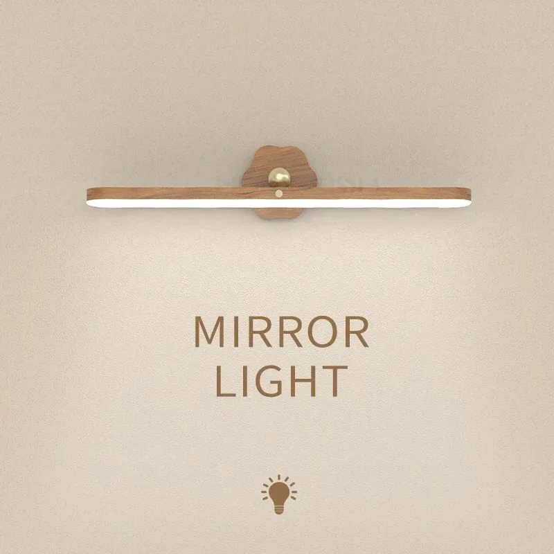 Lampe de chevet LED en bois avec miroir tactile, rechargeable et magnétique - Image 6